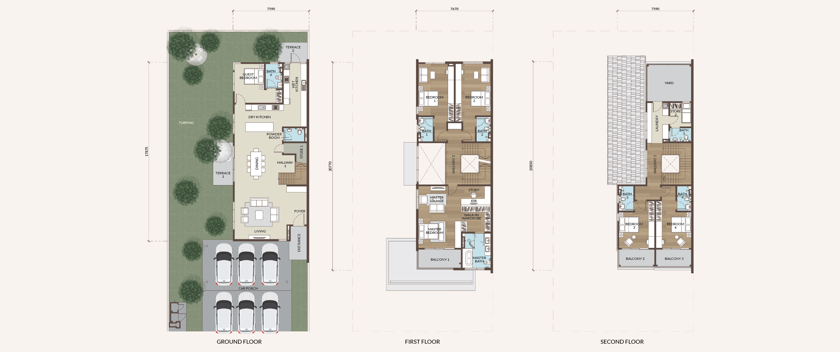 THE ROYAL COLLECTION :: 3-STOREY ZERO-LOT BUNGALOW