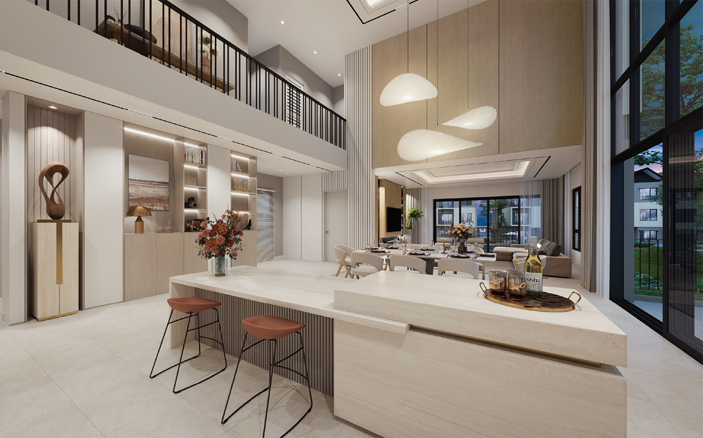 Pillarless, Double-Volume Interiors With Full-Height Glass
